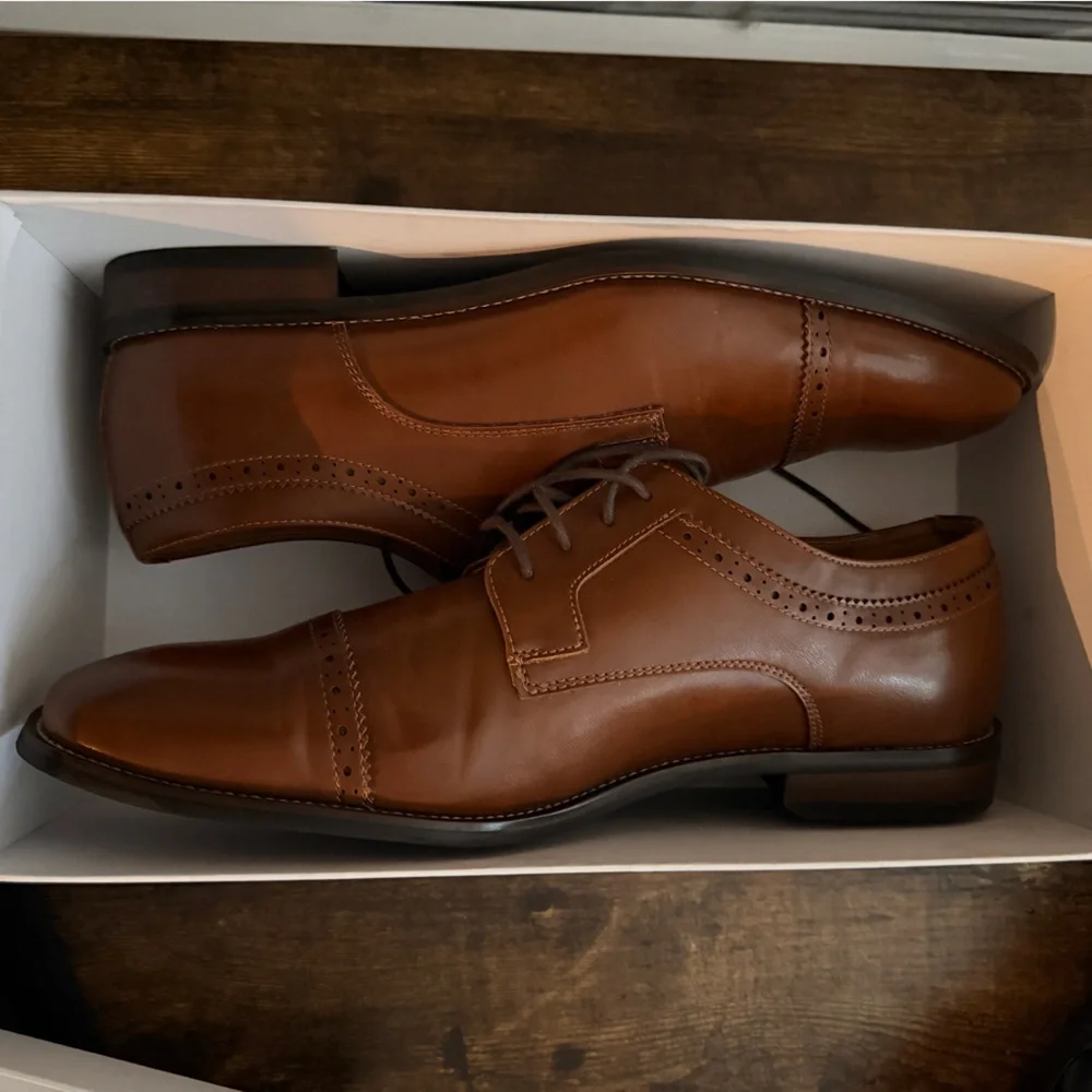 Oliver Cabell Tan Leather Derby Oxfords